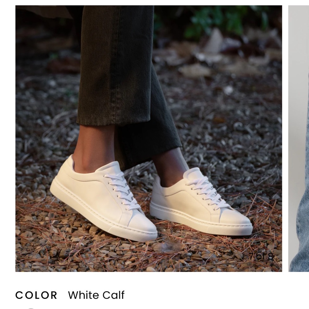 M. Gemi White Calf Leather Sneakers